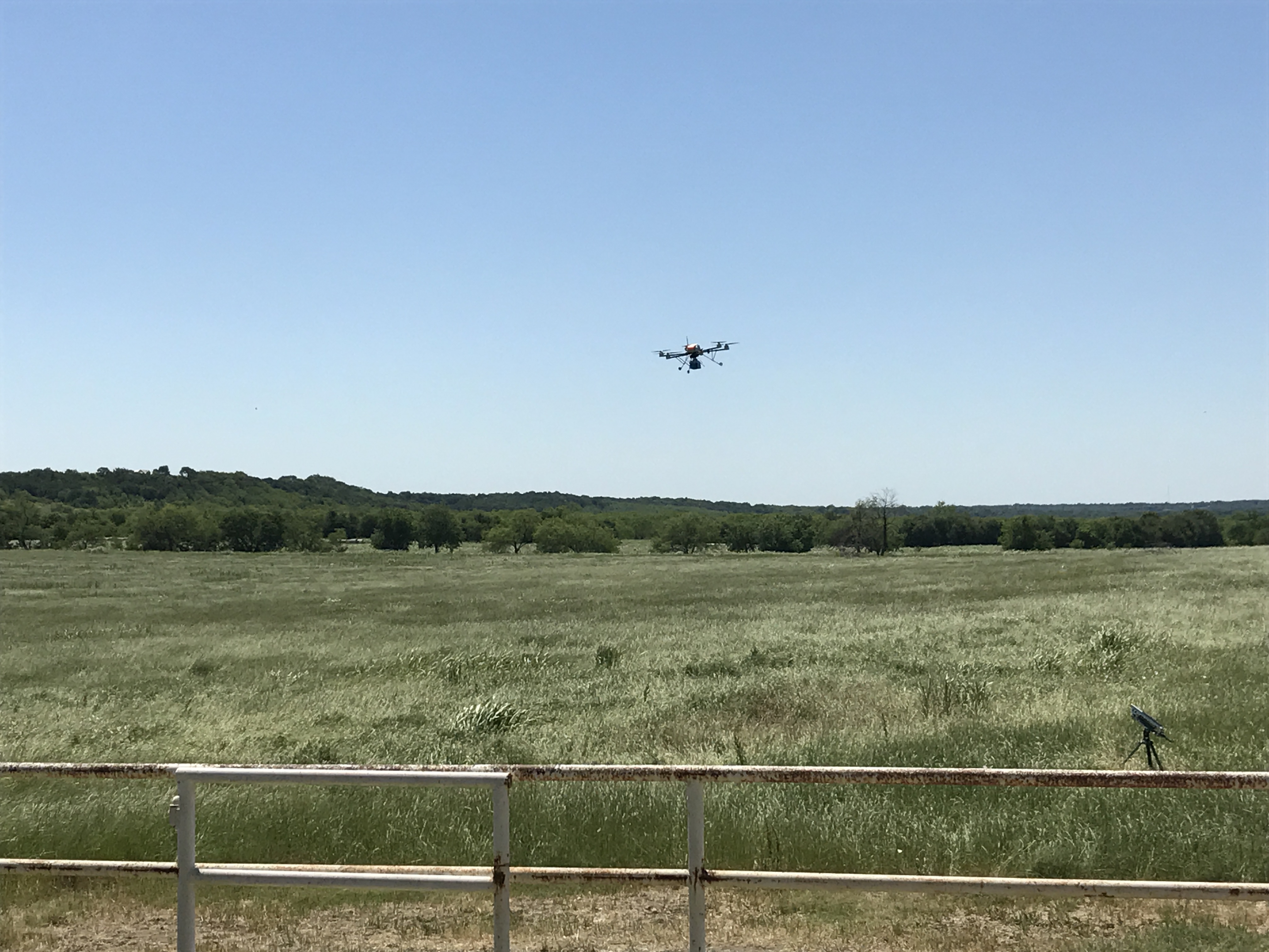 UNT engineering professor Kamesh Namuduri tested his mobile cellular service with a drone team in Waxahachie. 